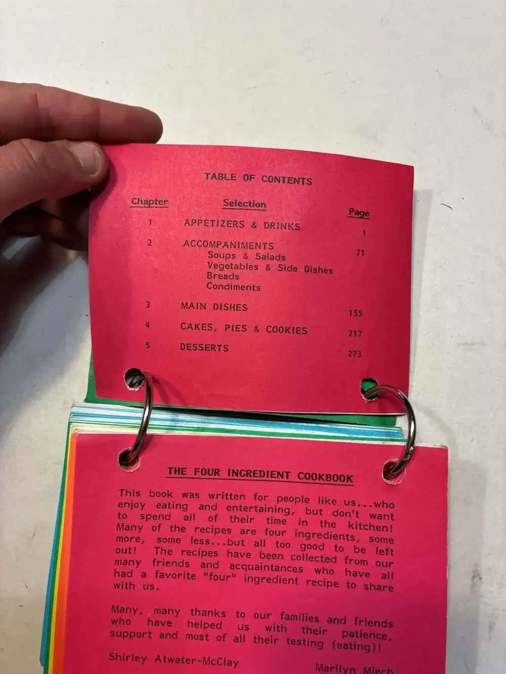 The Original 4-Ingredient Cookbook by Shirley Atwater-McClay and Marilyn Miech H